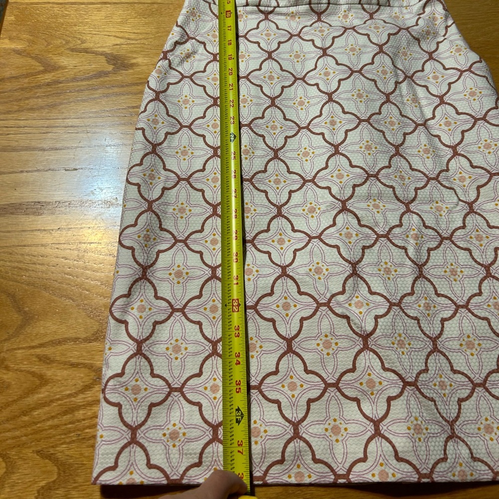 Boden Talia Trellis Sheath Dress Size 6L Pink Ivory Textured Cotton Pockets - Picture 10 of 13